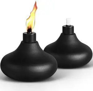 2 Pack Metal Table Top Torches, 24.5oz Citronella Torches for Outside, Refillable Flame Light Torch, Decorative Tabletop Lantern for Yard, Patio, Deck, Garden, Party, Landscape 2 Pack Metal Table Top Torches, 24.5oz Citronella Torches for Outside, Refillable Flame Light Torch, Decorative Tabletop Lantern for Yard, Patio, Deck, Garden, Party, Landscape