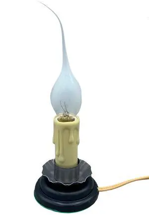 Rustic Country Candle Lamp, 5 in, On/Off Switch, Metal Trim, Plug-in Rustic Country Candle Lamp, 5 in, On/Off Switch, Metal Trim, Plug-in