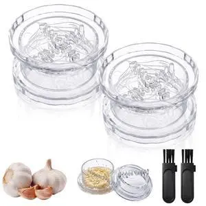 Transparent Manual Garlic Twist, Multi-Functional Mincer & Grinder for Garlic, Onion, Ginger, Herbs, Nuts Transparent Manual Garlic Twist, Multi-Functional Mincer & Grinder for Garlic, Onion, Ginger, Herbs, Nuts