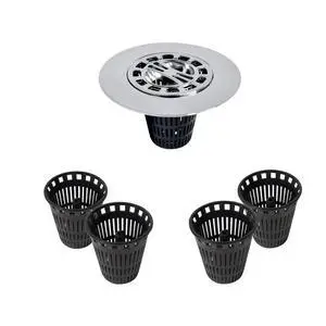 10529P Chrome Shower Drain Hair Catcher for Stand-Alone Shower, 3-inch Shower Drain Hair Trap, Includes 5 Replacement Baskets, Shower Strainer 10529P Chrome Shower Drain Hair Catcher for Stand-Alone Shower, 3-inch Shower Drain Hair Trap, Includes 5 Replacement Baskets, Shower Strainer
