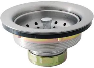 3-1/2 Inch Kitchen Sink Drain Assembly with Strainer Basket/Drain Stopper, All Stainless Steel Sink Drain Kit Durable and Rustproof 3-1/2 Inch Kitchen Sink Drain Assembly with Strainer Basket/Drain Stopper, All Stainless Steel Sink Drain Kit Durable and Rustproof