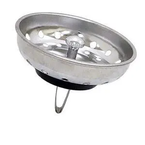Kitchen Sink Basket Strainer Replacement for US Standard Drains (3-1/2 Inch), Premium 304 Stainless Steel Body W/with Brass Post (Spring Clip) 1 Pack Kitchen Sink Basket Strainer Replacement for US Standard Drains (3-1/2 Inch), Premium 304 Stainless Steel Body W/with Brass Post (Spring Clip) 1 Pack