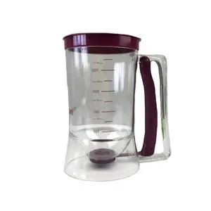 Pancake Batter Dispenser, 4-Cup Batter Dispenser Cupcake Separator Tool with Squeeze Handle & Measuring Marks, Pancake Griddle Maker for Pancakes, Cupcake, Waffle, Muffin Mix Pancake Batter Dispenser, 4-Cup Batter Dispenser Cupcake Separator Tool with Squeeze Handle & Measuring Marks, Pancake Griddle Maker for Pancakes, Cupcake, Waffle, Muffin Mix