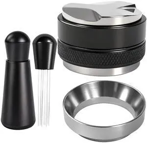 Espresso Accessories Kit,51mm Coffee Distributor & Tamper Leveler,Dosing Funnel set and WDT Tool for Delonghi,Brebille and Casabrews 51mm Machine and Portafilters. Espresso Accessories Kit,51mm Coffee Distributor & Tamper Leveler,Dosing Funnel set and WDT Tool for Delonghi,Brebille and Casabrews 51mm Machine and Portafilters.