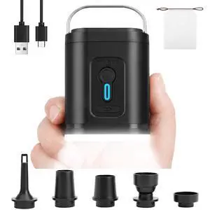 3-in-1 Cordless Mini Travel Vacuum Pump for Storage Bags with 5 Nozzles 3-in-1 Cordless Mini Travel Vacuum Pump for Storage Bags with 5 Nozzles