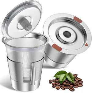 Reusable k Cup Coffee Filters,Universal stainless steel Refillable k Cups Filter Use for Keurig 2.0 and 1.0 Coffee Makers-brewers (2 stainless steel) Reusable k Cup Coffee Filters,Universal stainless steel Refillable k Cups Filter Use for Keurig 2.0 and 1.0 Coffee Makers-brewers (2 stainless steel)