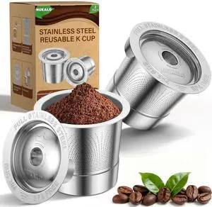 Reusable K Cups for Keurig: Full Stainless Steel Refillable K Cups, Reusable Coffee Filter for Keurig 1.0 Coffee Machines - Eco-Friendly, Easy to Fill and Clean, Lid-Body Tight Seal, Stratum Flow Tech Reusable K Cups for Keurig: Full Stainless Steel Refillable K Cups, Reusable Coffee Filter for Keurig 1.0 Coffee Machines - Eco-Friendly, Easy to Fill and Clean, Lid-Body Tight Seal, Stratum Flow Tech