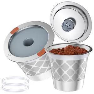 Reusable k Cup Coffee Filters,Universal stainless steel Refillable k Cups Filter Use for K 2.0 and 1.0 Coffee Makers-brewers (2) Reusable k Cup Coffee Filters,Universal stainless steel Refillable k Cups Filter Use for K 2.0 and 1.0 Coffee Makers-brewers (2)
