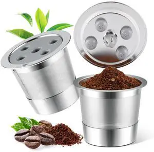 Stainless Steel Reusable K Cups Compatible with Keurig Supreme & Supreme Plus, Reusable K Cups Five Hole Universal for Keurig Refillable Coffee Pod Filter (2 Pack) Stainless Steel Reusable K Cups Compatible with Keurig Supreme & Supreme Plus, Reusable K Cups Five Hole Universal for Keurig Refillable Coffee Pod Filter (2 Pack)