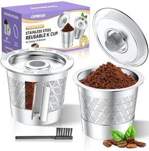 Reusable K-Cups for Keurig: Upgraded Dual-Mesh Reusable Coffee Pods for Richer Coffee NO Grit - Universal Stainless Steel Coffee Filter for Keurig 1.0 Coffee Maker, Eco-Friendly (2 Pack) Reusable K-Cups for Keurig: Upgraded Dual-Mesh Reusable Coffee Pods for Richer Coffee NO Grit - Universal Stainless Steel Coffee Filter for Keurig 1.0 Coffee Maker, Eco-Friendly (2 Pack)