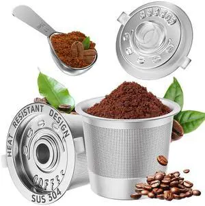 2 Pack Reusable K Cups Coffee Pods for Keurig 1.0: Stainless Steel Refillable K Cups - Reusable Coffee Filters for Keurig Coffee Machine, BPA-Free, SUS 304, Scoop, Heat Resistant Handles 2 Pack Reusable K Cups Coffee Pods for Keurig 1.0: Stainless Steel Refillable K Cups - Reusable Coffee Filters for Keurig Coffee Machine, BPA-Free, SUS 304, Scoop, Heat Resistant Handles