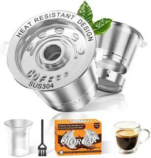2 Pack Reusable K Cups for Keurig- All Stainless Steel Coffee Pods for Keurig 1 Prong Coffee Machine, No Seal Gasket, Non Plasic, Heat Safe, All in One Set 2 Pack Reusable K Cups for Keurig- All Stainless Steel Coffee Pods for Keurig 1 Prong Coffee Machine, No Seal Gasket, Non Plasic, Heat Safe, All in One Set