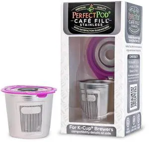 Café Fill Stainless Steel Reusable K-Cup Coffee Pod Filter Café Fill Stainless Steel Reusable K-Cup Coffee Pod Filter