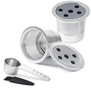 2 Pack Stainless Steel Reusable K Cups Compatible with Keurig Supreme & Supreme Plus, Five Hole Universal for Keurig Reusable Refillable coffee pod filter with A Stainless Steel Spoon 2 Pack Stainless Steel Reusable K Cups Compatible with Keurig Supreme & Supreme Plus, Five Hole Universal for Keurig Reusable Refillable coffee pod filter with A Stainless Steel Spoon