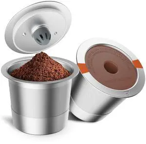 Reusable K Cups Coffee Filter, Stainless Steel K Cup Reusable Coffee Pods Filters for Keurig 1.0 & 2.0 Coffee Makers BPA-Free Refillable Coffee Filters (2 Packs) Reusable K Cups Coffee Filter, Stainless Steel K Cup Reusable Coffee Pods Filters for Keurig 1.0 & 2.0 Coffee Makers BPA-Free Refillable Coffee Filters (2 Packs)