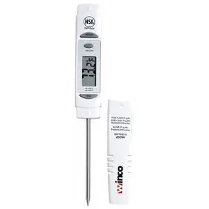 Digital Thermometer, 1-1/4" LCD, 3-1/8" Probe, White Digital Thermometer, 1-1/4" LCD, 3-1/8" Probe, White