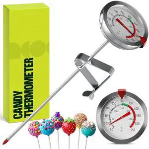 Candy Thermometer with Pot Clip - Deep Fry Oil Thermometer for Frying and Candle Making (White) Candy Thermometer with Pot Clip - Deep Fry Oil Thermometer for Frying and Candle Making (White)