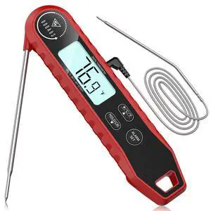 Meat Thermometer Digital with Dual Probe, Instant Read Food Thermometer for Cooking with Backlight and Alarm, 3s Fast Response, 40-inch Long Wired Probe for Oven BBQ Grill Smoker Candy Meat Thermometer Digital with Dual Probe, Instant Read Food Thermometer for Cooking with Backlight and Alarm, 3s Fast Response, 40-inch Long Wired Probe for Oven BBQ Grill Smoker Candy
