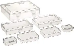 7 Pieces Mixed Sizes Rectangular Storage Box Containers 7 Pieces Mixed Sizes Rectangular Storage Box Containers
