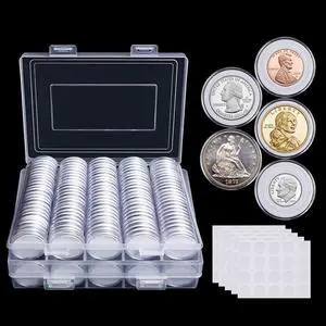 240 Pieces 30mm Coin Capsules Coin Holders for Collectors, with Foam Gasket and Plastic Storage Organizer Box, 5 Sizes (17/20/25/27/30mm) Coin Case for Coin Collection Supplies 240 Pieces 30mm Coin Capsules Coin Holders for Collectors, with Foam Gasket and Plastic Storage Organizer Box, 5 Sizes (17/20/25/27/30mm) Coin Case for Coin Collection Supplies
