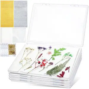 5 Pcs Large Dried Flower Storage Box Set (8.58" x 6.14"), Flower Preservation Kit with A4 Size Blotting Paper, Letter Stickers, Desiccant for DIY Pressed Crafts & Wedding Bouquet 5 Pcs Large Dried Flower Storage Box Set (8.58" x 6.14"), Flower Preservation Kit with A4 Size Blotting Paper, Letter Stickers, Desiccant for DIY Pressed Crafts & Wedding Bouquet