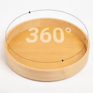 10in Bamboo Lazy Susan Organizer Turntable for Cabinet,Pantry&Table Top - Spin Storage Tray for Kitchen Countertop | Swivel Tray for Spice,Jars & Canisters 10in Bamboo Lazy Susan Organizer Turntable for Cabinet,Pantry&Table Top - Spin Storage Tray for Kitchen Countertop | Swivel Tray for Spice,Jars & Canisters