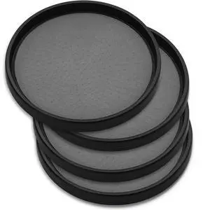 10 Inch Lazy Susan (Set of 4) - Non-Skid Turntable for Cabinet to Maximize Storage and Simplify Accessibility in Kitchen, Bathroom, and Pantry Spaces (Black) 10 Inch Lazy Susan (Set of 4) - Non-Skid Turntable for Cabinet to Maximize Storage and Simplify Accessibility in Kitchen, Bathroom, and Pantry Spaces (Black)