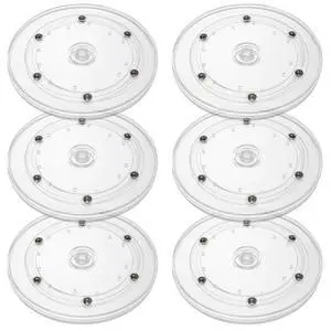 6 Pack 6 inch Small Lazy Susan, Lazy Susan Turntable Organizer, 360 Degree Round Rotating Tray for Spice Rack, Bathroom Vanity, Kitchen Cabinet and Countertop Storage 6 Pack 6 inch Small Lazy Susan, Lazy Susan Turntable Organizer, 360 Degree Round Rotating Tray for Spice Rack, Bathroom Vanity, Kitchen Cabinet and Countertop Storage