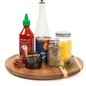 10in Acacia Wood Lazy Susan Turntable Organizer and Spinning Storage | Rotating Round Serving Tray & Storage Organizer for Spice Bottles, Kitchen Countertop & Cabinet 10in Acacia Wood Lazy Susan Turntable Organizer and Spinning Storage | Rotating Round Serving Tray & Storage Organizer for Spice Bottles, Kitchen Countertop & Cabinet