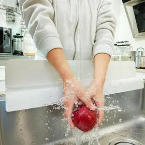Sink Splash Guard for Kitchen, Splatter Screen & Silicone Water Guard with High Wall, Sink Edge Protector and Backsplash Guard, Easy to Install and Clean for Faucet and Countertop Area(Cream, 23") Sink Splash Guard for Kitchen, Splatter Screen & Silicone Water Guard with High Wall, Sink Edge Protector and Backsplash Guard, Easy to Install and Clean for Faucet and Countertop Area(Cream, 23")