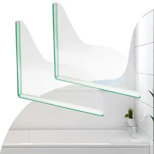 2 PCS Splash Guard for Bathtub 7.8" x 7.2" Self Adhesive Shower Splash Guard Acrylic Shower Corner Water Guard Clear Shower Guards to Keep Water in Shower 2 PCS Splash Guard for Bathtub 7.8" x 7.2" Self Adhesive Shower Splash Guard Acrylic Shower Corner Water Guard Clear Shower Guards to Keep Water in Shower