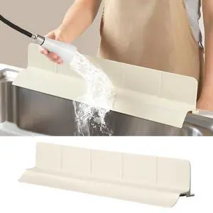 23" Ultra Silicone Sink Splash Guard Released in 2026,Self-Draining Water Splash Guard for Kitchen Sink,Bathroom and Island,with 3.5" High Splash Guard & 7 Strong Suction Cup (Beige) 23" Ultra Silicone Sink Splash Guard Released in 2026,Self-Draining Water Splash Guard for Kitchen Sink,Bathroom and Island,with 3.5" High Splash Guard & 7 Strong Suction Cup (Beige)