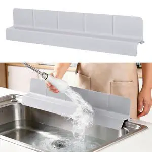 Suction Cups, 23", Silicone Water Guard for Kitchen & Bathroom, Faucet & Countertop Protector, Easy Install, Dishwasher Safe Suction Cups, 23", Silicone Water Guard for Kitchen & Bathroom, Faucet & Countertop Protector, Easy Install, Dishwasher Safe