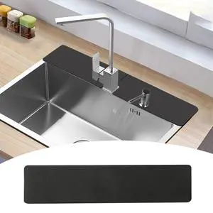 Customizable Kitchen Sink Faucet Mat: 30"Lx5.5"W Absorbent Splash Guard Customizable Kitchen Sink Faucet Mat: 30"Lx5.5"W Absorbent Splash Guard