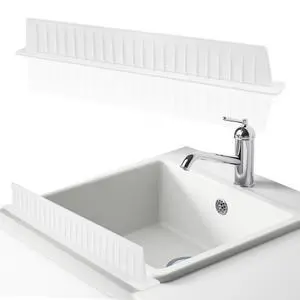 Sink Splash Guard Silicone Kitchen Sink Splash Guard Baffle with Suction Cups 20.07 X 2.75 X 1.69 in Water Barrier for Countertop Area Bathroom Sink Splash Guard Silicone Kitchen Sink Splash Guard Baffle with Suction Cups 20.07 X 2.75 X 1.69 in Water Barrier for Countertop Area Bathroom