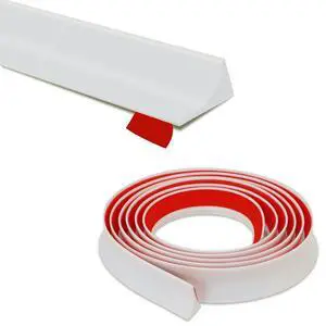 Shower Threshold Water Dam,Walk in Shower Water Guard, Shower Dam Water Barrier Bathroom Sink Splash for Dry And Wet Separation Caulk Seal Strip Edge Trim (39Inch, White) Shower Threshold Water Dam,Walk in Shower Water Guard, Shower Dam Water Barrier Bathroom Sink Splash for Dry And Wet Separation Caulk Seal Strip Edge Trim (39Inch, White)