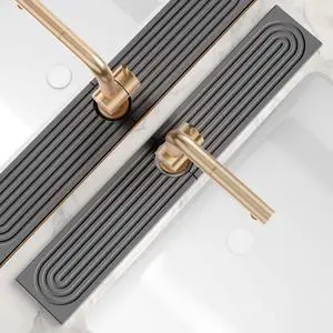 Faucet Splash Guard for Kitchen Sink, Kitchen Sink Faucet Mat with Raised Feet, Durable Drying Matt Kitchen Counter Stone, Water Absorbent Diatomite Drying Mat (Dark Grey, 23.6" x 3.9") Faucet Splash Guard for Kitchen Sink, Kitchen Sink Faucet Mat with Raised Feet, Durable Drying Matt Kitchen Counter Stone, Water Absorbent Diatomite Drying Mat (Dark Grey, 23.6" x 3.9")