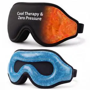 3D Zero-Pressure Sleep Mask with Cooling Gel | 100% Blackout Eye Cover for Puffy Eyes, Migraines & Dry Eyes | Hot & Cold Therapy for Deep Sleep & Relaxation 3D Zero-Pressure Sleep Mask with Cooling Gel | 100% Blackout Eye Cover for Puffy Eyes, Migraines & Dry Eyes | Hot & Cold Therapy for Deep Sleep & Relaxation