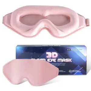 Sleep Mask for Men Women,Upgraded 3D Deep Contoured Eye Covers for Sleeping with Adjustable Strap,Block Out Light, Soft Comfort Eye Shade Cover for Travel Yoga Nap (1pcs, Pink) Sleep Mask for Men Women,Upgraded 3D Deep Contoured Eye Covers for Sleeping with Adjustable Strap,Block Out Light, Soft Comfort Eye Shade Cover for Travel Yoga Nap (1pcs, Pink)