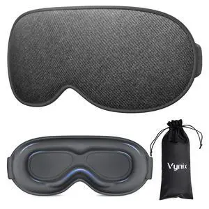 Sleep Mask for Men Women - 100% Blackout Eye Masks for Sleep, Zero Pressure 3D Sleeping Mask, Adjustable Light Blocking Eye Cover Blindfold for Travel, Nap, Night Work, Office - Gray Sleep Mask for Men Women - 100% Blackout Eye Masks for Sleep, Zero Pressure 3D Sleeping Mask, Adjustable Light Blocking Eye Cover Blindfold for Travel, Nap, Night Work, Office - Gray