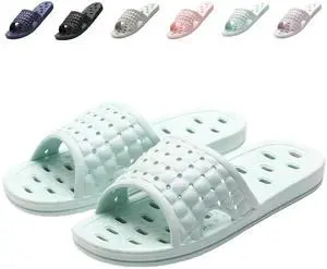 Shower Shoes Quick Dry Non-Slip Bathroom Slippers for Men Women Dorm Home Slides Light Blue Size 7.5-8 Women/6.5-7 Men Shower Shoes Quick Dry Non-Slip Bathroom Slippers for Men Women Dorm Home Slides Light Blue Size 7.5-8 Women/6.5-7 Men