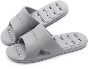 Shower Slipper, Quick Drying Non-Slip Slippers, Bathroom House and Pool Sandals, in-Door Slipper for Gym, Soft Sole (XL 9-10 US Men / 10-11 US Women, Grey) Shower Slipper, Quick Drying Non-Slip Slippers, Bathroom House and Pool Sandals, in-Door Slipper for Gym, Soft Sole (XL 9-10 US Men / 10-11 US Women, Grey)