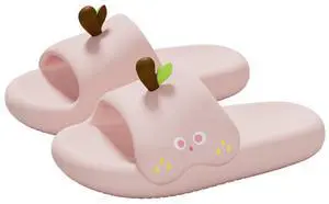 Pink Fruit Cartoon Slippers, Soft EVA Slides, Size 6-6.5 W/5-5.5 M Pink Fruit Cartoon Slippers, Soft EVA Slides, Size 6-6.5 W/5-5.5 M