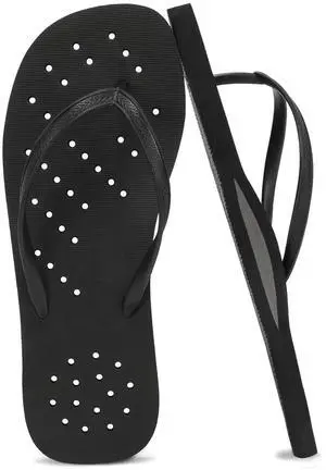 Womens Shower Shoes, Dorm Beach Pool Gym Flip Flops Balck 8 Womens Shower Shoes, Dorm Beach Pool Gym Flip Flops Balck 8