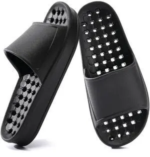 Shower Shoes for Women and Men with Drain Holes Massage Slide Sandals Soft Cushioned Anti-Slip Pool Slides Comfort Thick Soled Gym Shower Shoes Quick Drying Bathroom Spa Slippers,Black Shower Shoes for Women and Men with Drain Holes Massage Slide Sandals Soft Cushioned Anti-Slip Pool Slides Comfort Thick Soled Gym Shower Shoes Quick Drying Bathroom Spa Slippers,Black