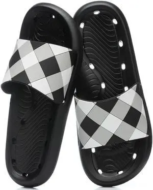 Mens Bathroom Shower Shoes Checkered Sandals Non-Slip House Slippers Mens Bathroom Shower Shoes Checkered Sandals Non-Slip House Slippers
