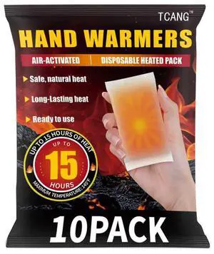 10 Pack Hand Warmers Disposable - Up to 15 Hours of Heat - Super Long Lasting Air Activated Warmers, All Natural & Portable for Body, Hands & Toes - Odorless Hot Warmer Gifts for Winter Work 10 Pack Hand Warmers Disposable - Up to 15 Hours of Heat - Super Long Lasting Air Activated Warmers, All Natural & Portable for Body, Hands & Toes - Odorless Hot Warmer Gifts for Winter Work