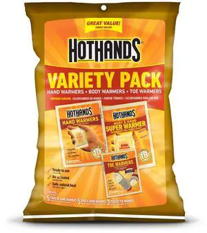Toe, Hand, & Body Warmer Variety Pack - Long Lasting Natural Odorless Air Activated Warmers Toe, Hand, & Body Warmer Variety Pack - Long Lasting Natural Odorless Air Activated Warmers