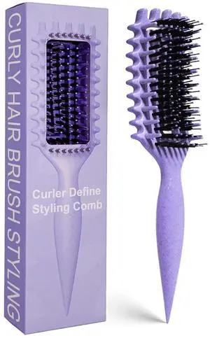 Curly Hair Brush Candybrush Curl Defining Brush for Detangling Shaping and Defining Curls for Women, Men, Wet & Dry Hair (Purple) Curly Hair Brush Candybrush Curl Defining Brush for Detangling Shaping and Defining Curls for Women, Men, Wet & Dry Hair (Purple)