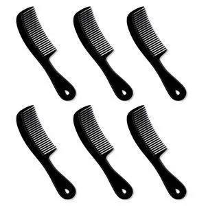 Men's Hair Comb with Handle, 6 Inch Plastic Flexible Pocket Combs for Men, Black Fine Tooth Styling Comb Set for Everyday Grooming, Travel, Beard & Mustache, 6 Pack Men's Hair Comb with Handle, 6 Inch Plastic Flexible Pocket Combs for Men, Black Fine Tooth Styling Comb Set for Everyday Grooming, Travel, Beard & Mustache, 6 Pack